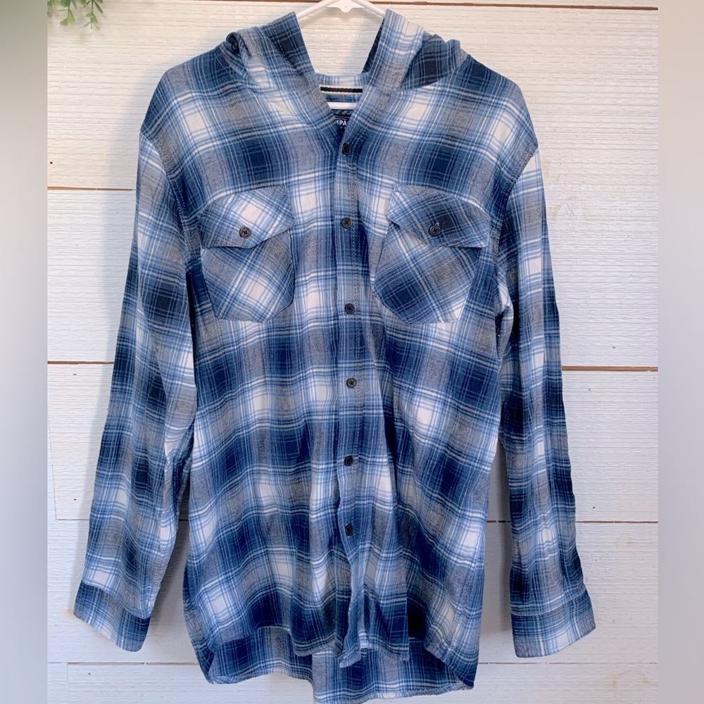 Hooded Flannel Top by Company Eighty One.  Size XL. *NEW*